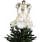 18" White & Silver Angel Christmas Tree Topper
